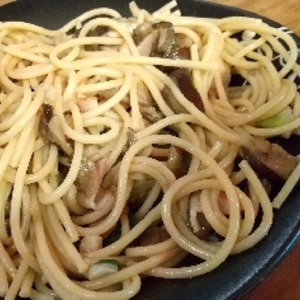 なすとツナとまいたけの和風スパゲティー